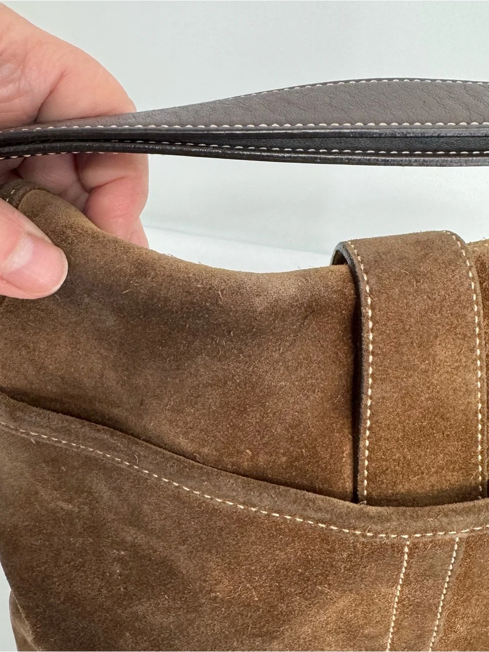 Vintage Y2K Coach Brown Suede Soho Crossbody bag Style #9482
